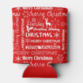 クリスマス・ホリデー、クリスマス・パターン、冬 缶クーラー (裏面)