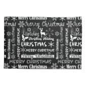 クリスマス・ホリデー、クリスマス・パターン 枕カバー (裏面)