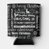 クリスマス・ホリデー、クリスマス・パターン 缶クーラー (正面)