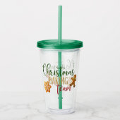クリスマス・ホリデー – "クリスマス・ベーキング・チーム" アクリルタンブラー (正面)