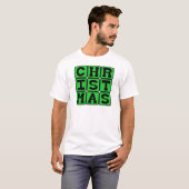 クリスマス、ホリデー(グリーン バージョン) Tシャツ (正面フル)