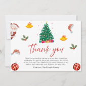 クリスマス・ホリデー サンキューカード (正面)