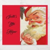 クリスマス・ホリデー・サンタス小さなヘルパーの自家醸造 ビールラベル (シングルラベル)