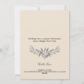 クリスマス ホリデー シルバー リーフ リース フォト フレーム (裏面)