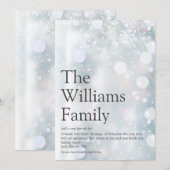 クリスマス ホリデー シーズンの家族の定義メッセージ (正面/裏面)