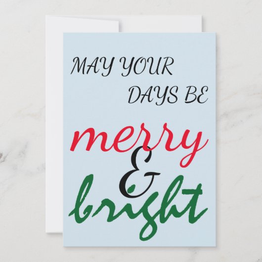 クリスマス・ホリデー シーズンカード (正面)