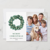 クリスマス ホリデー シーズン 写真4 枚のグリーティング カード (正面)