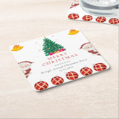 クリスマス・ホリデー スクエアペーパーコースター (アングル)