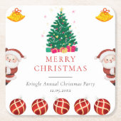 クリスマス・ホリデー スクエアペーパーコースター (正面)