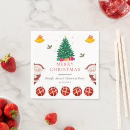 クリスマス・ホリデー スタンダードカクテルナプキン