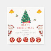 クリスマス・ホリデー スタンダードカクテルナプキン (正面)