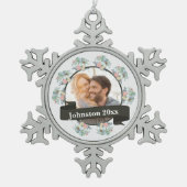 クリスマス・ホリデー スノーフレークピューターオーナメント (正面)