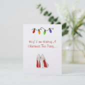 クリスマス ホリデー ティーパーティーのご招待 招待状 (スタンド正面)