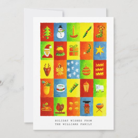 クリスマス ホリデー テーマ イラスト 写真 (正面)