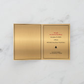 クリスマス ホリデー ディナー 家族写真 招待状 (内部)