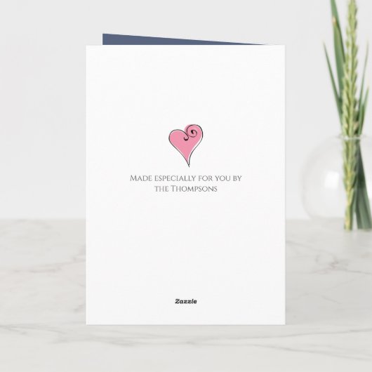 クリスマス ホリデー ネイビーブルー シンプルな雪の結晶 (裏面)