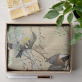 クリスマス・ホリデー・バードとポインセチア・デコパージュ 薄葉紙 (ギフト)