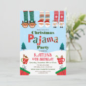 クリスマス ホリデー パジャマ パーティー 招待状 (スタンド正面)