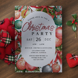 クリスマス ホリデー パーティーの招待状 招待状