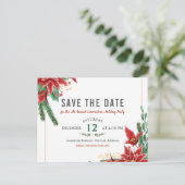 クリスマス·ホリデー·パーティー，デート·ポインセティアを救う 案内ポストカード (スタンド正面)