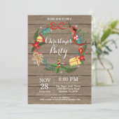 クリスマス ホリデー パーティー 招待状 花輪 (スタンド正面)