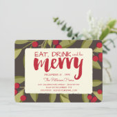 クリスマス・ホリデー・パーティー Eat, Drink and be Merry 招待状 (スタンド正面)