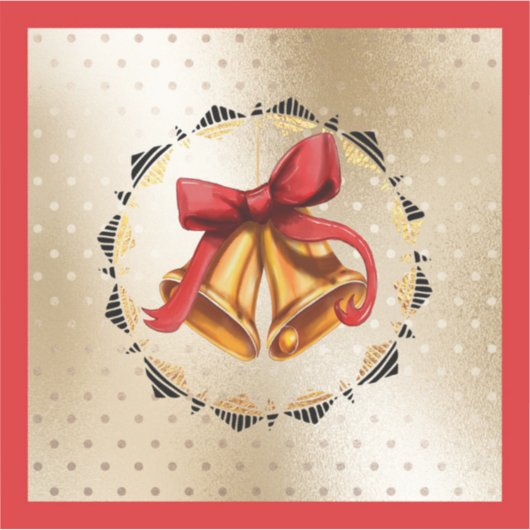 クリスマス・ホリデー・ビニール・シール（ベル付） シール (正面)