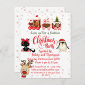 クリスマス ホリデー フェスティブ パーティー ご招待 (正面/裏面)