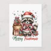 クリスマス ホリデー フェスティブ メッセージ ラクーン (正面)