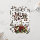 クリスマス・ホリデー・フラット・グリーティンメリーグ・カード カード (正面/裏面インサイチュ)