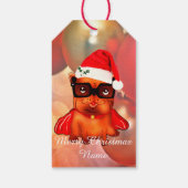 クリスマス・ホリデー・ブルドッグとスノーフレーク ギフトタグ (裏面)