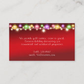 クリスマス・ホリデー、プロフェッショナル飾ズ・カンパニー 名刺 (裏面)