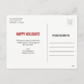 クリスマス ホリデー ポストカード Eat Drink & Be Merry (裏面)