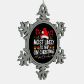 クリスマス・ホリデー・マッチングで昼寝になる可能性が最も高い スノーフレークピューターオーナメント (左)