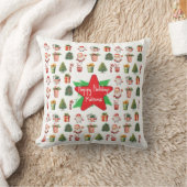 クリスマス ホリデー モダン シンプル 冬 クッション (ブランケット)