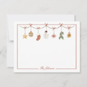 クリスマス ホリデー レシピ オーダーメイド 便箋 ノートカード (正面)