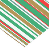 クリスマス ホリデー レッド グリーン ゴールド ストライプ ミディアムテーブルランナー (コーナー)