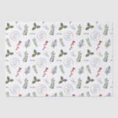 クリスマス・ホリデー・ロゴ小規模企業のプロモーション 薄葉紙 (正面)