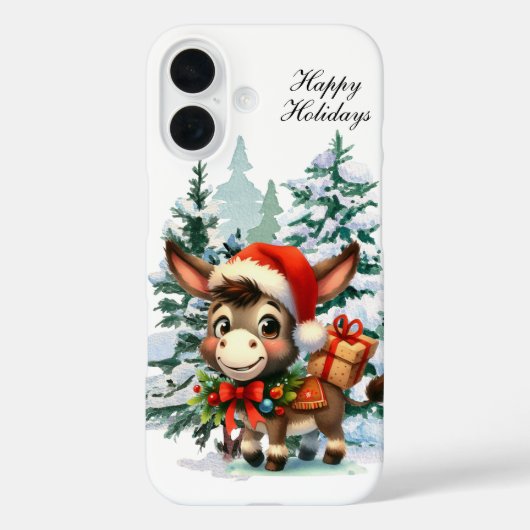 クリスマス+ホリデー+ロバ Case-Mate iPhoneケース (裏面)