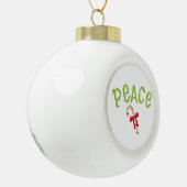 クリスマス・ホリデー・ワード「PEACE」季節のクリスマス セラミックボールオーナメント (左)
