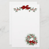 クリスマス・ホリデー 便箋 (正面/裏面)