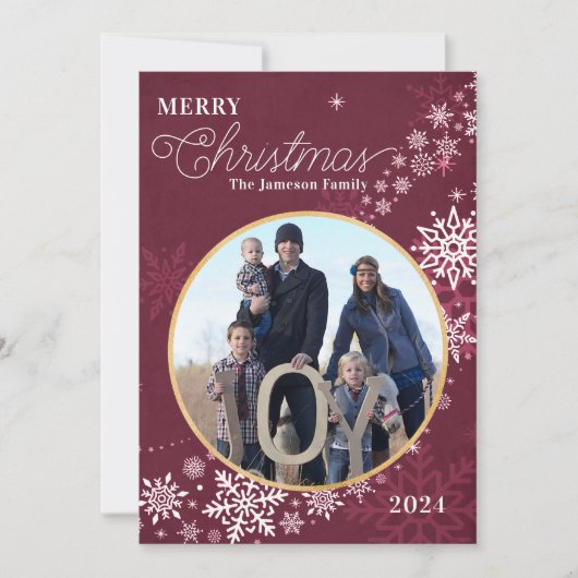 クリスマス ホリデー 写真 カード (正面)