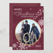 クリスマス ホリデー 写真 カード (正面/裏面)