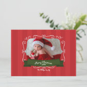 クリスマス ホリデー 幻想的な写真招待状 招待状 (スタンド正面)