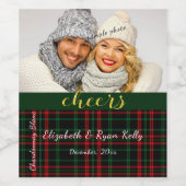 クリスマス、ホリデー、応援、個人写真、 ワインラベル (シングルラベル)