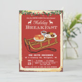 クリスマス ホリデー 朝食 ご招待 招待状 (スタンド正面)
