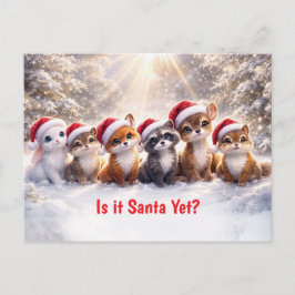 クリスマス ホリデー 森の かわいい 動物たち