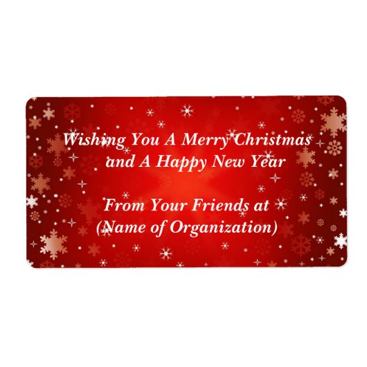 クリスマス・ホリデー・結婚ズ・カスタム ラベル (正面)