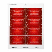 クリスマス・ホリデー・結婚ズ・カスタム ラベル (フルシート)