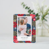 クリスマス・ホリデー |花と雪 |フォトカード シーズンカード (スタンド正面)